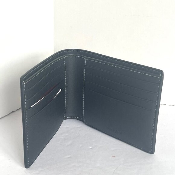 Coach Wallet 3 In 1 Mens CF134 Large Black Monogram Billfold ID 2 Piec - Picture 7 of 8